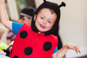 Child dressed as ladybird