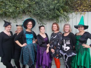 Oakfield St Staff in Halloween Fancy Dress