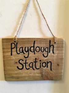 Playdough sign