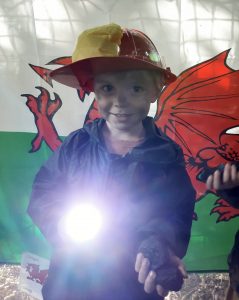 Children learning about Welsh Heritage